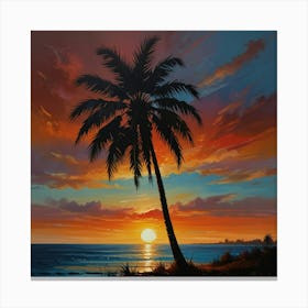 Sunset At The Beach 8 Canvas Print