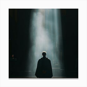 Person In The Church Canvas Print