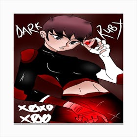 Dark Ruby white witch form anime portrait Canvas Print