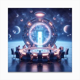 Space Conference Room Canvas Print