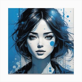Blue Girl Canvas Print