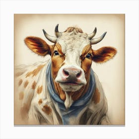 Cow Portrait 3 Canvas Print