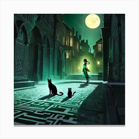 Cat In The Alley Canvas Print