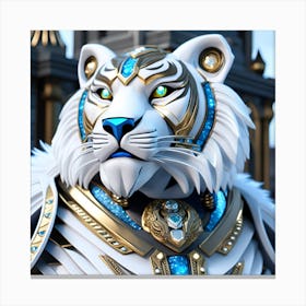 Tiger In Armor Canvas Print