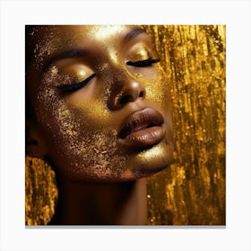 Gold Face 4 Canvas Print