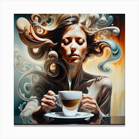 Sip, smile, conquer the day Canvas Print