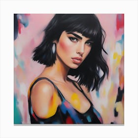 Sexy Girl abstract portrait Canvas Print