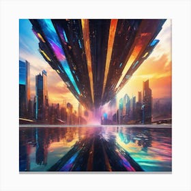 Futuristic City 103 Canvas Print