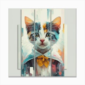 Cat In Tie Canvas Print