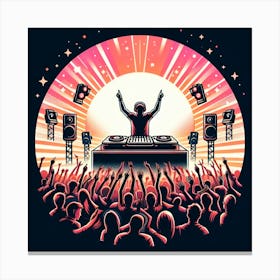 Dj At A Concert 1 Canvas Print