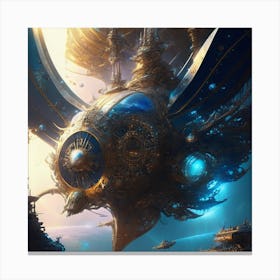 Futuristic Spaceship Canvas Print