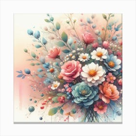 Bouquet of flowers Canvas Print