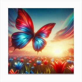 Butterfly In The Sky 12 Canvas Print