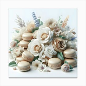 Bouquet Of Macarons Canvas Print