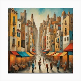 Street In Morocco Canvas Print