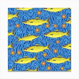 Yellow Fishes Canvas Print