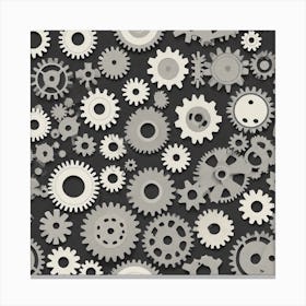 Gears Seamless Pattern 1 Canvas Print