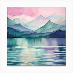 Twilight Tranquil Lake Canvas Print