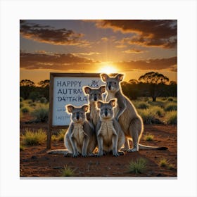 Happy Australia Day Canvas Print