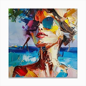 Woman With Sunglasses Canvas Print