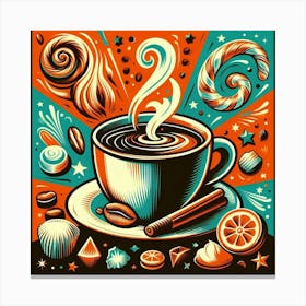 Retro Coffee Poster Canvas Print