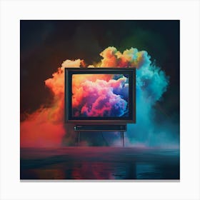 Tv In The Clouds 2 Canvas Print