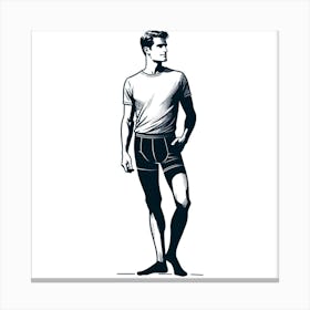 Man In Shorts Canvas Print