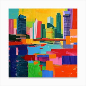 Abstract Travel Collection Singapore 4 Canvas Print