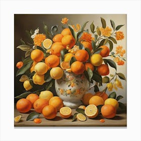 Oranges And Lemons Art Print 2 Canvas Print