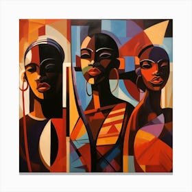 Three African Women Canvas Print