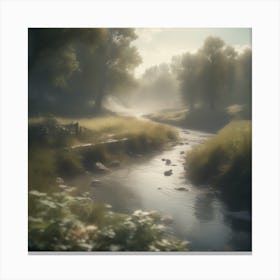 River In The Mist 2 Canvas Print