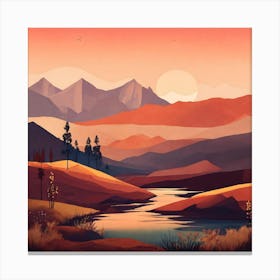 Landscape Painting Canvas Print