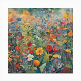 Flowers In The Meadow Canvas Print