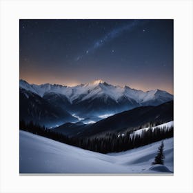 Night In The Mountains Canvas Print