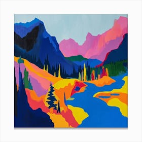 Colourful Abstract Jasper National Park Canada 6 Canvas Print