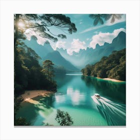 Lake In The Mountains 6 Canvas Print