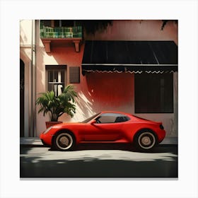 Red Sports Car 1 Canvas Print