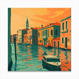 A Venice With Grand Canal Lofi Illustration 1720474664 2 Canvas Print