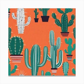 Cactus Print Canvas Print