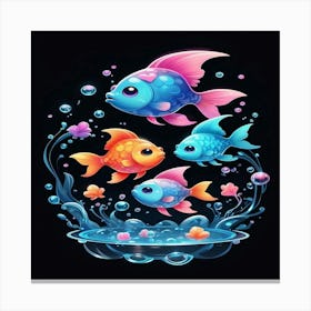 Fishes In Water Canvas Print