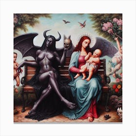 Virgin And Child Canvas Print