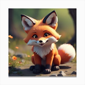 Cute Fox Canvas Print