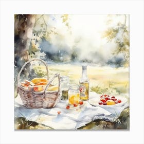 Picnic In The Park Canvas Print