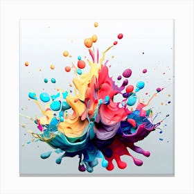 Colorful Splash Canvas Print