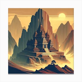 Mountain Temple 1 Canvas Print