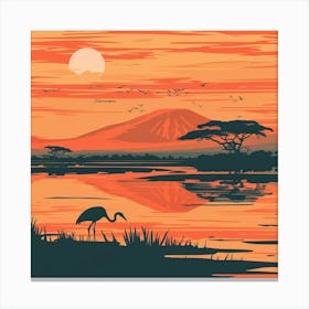 Sunset In Kenya 8 Canvas Print