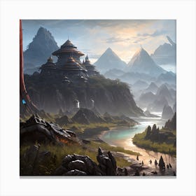 Fantasy Landscape Painting Canvas Print