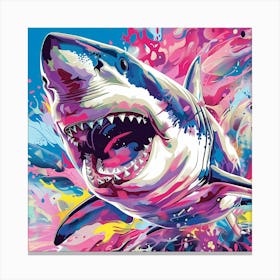 Aggressive Shark Canvas Print