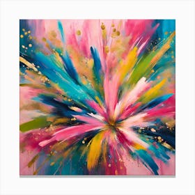 Abstract Flower bright Painting, Abstract Painting, watercolor floral, wedding bouquet, Floral wall art painting for home decor. Expressionism modern art Canvas Print