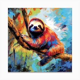 Sloth Painting 2 Canvas Print